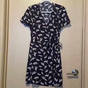 J.Crew Cheetah Wrap Dress